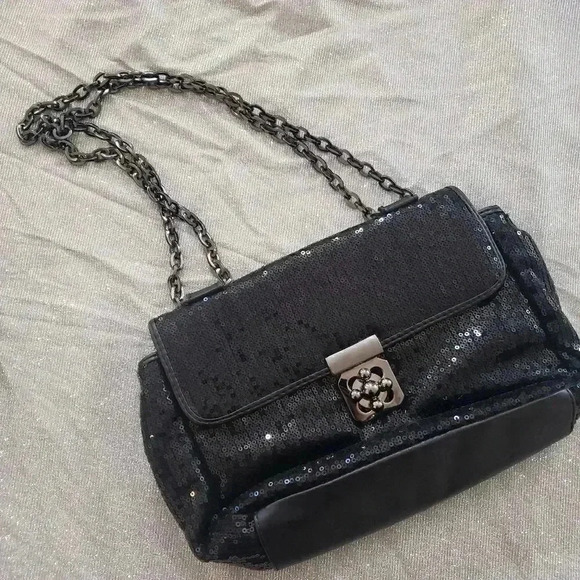 Chico's Handbags - Chico's Black Sequin Bag